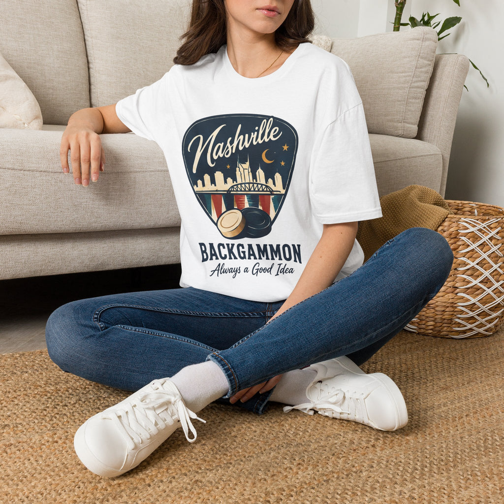 Nashville and Backgammon 2 T-Shirt — "Always a Good Idea" Vintage City Game Tee