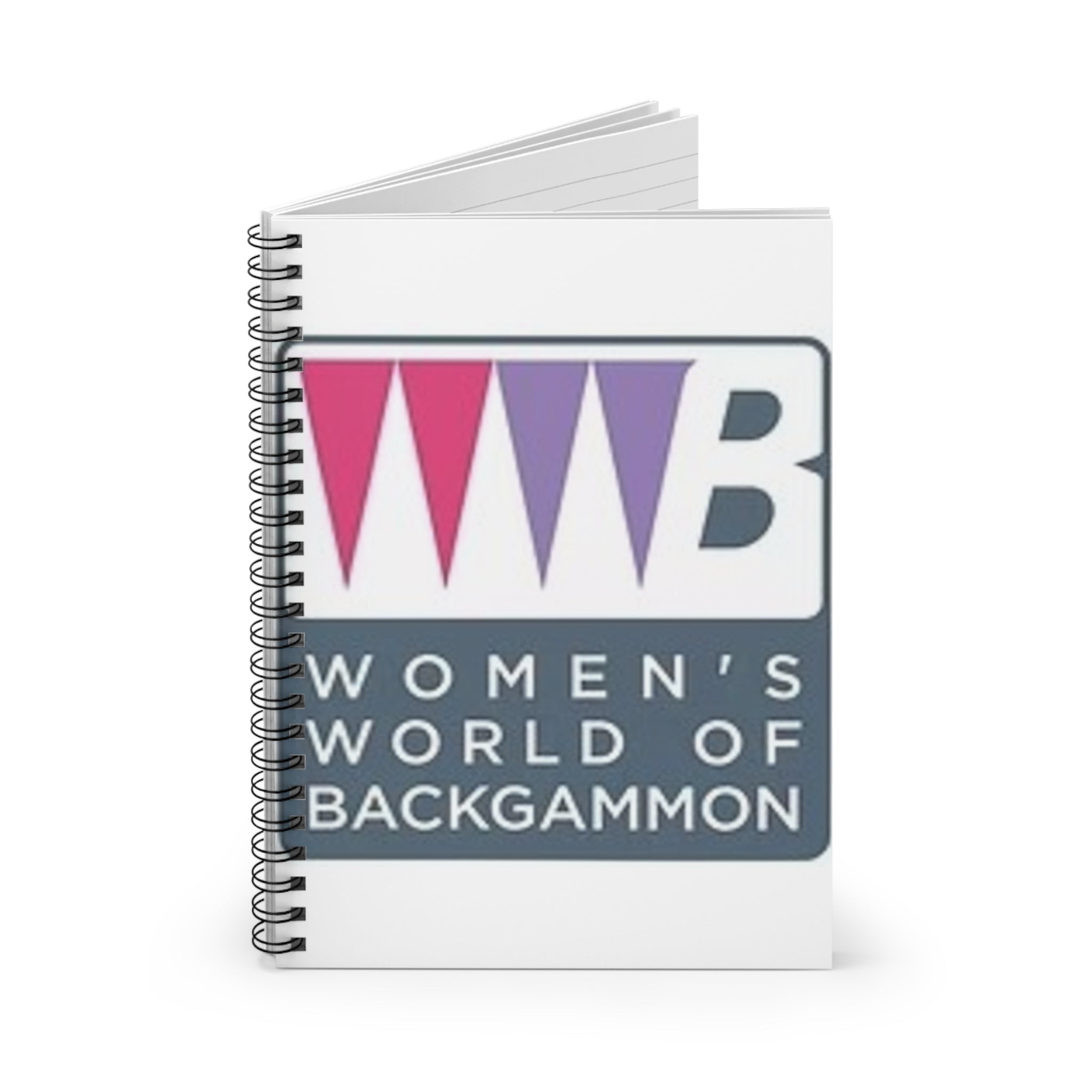 Women's World of Backgammon Spiral Notebook — Logo Ruled Journal for Players & Fans