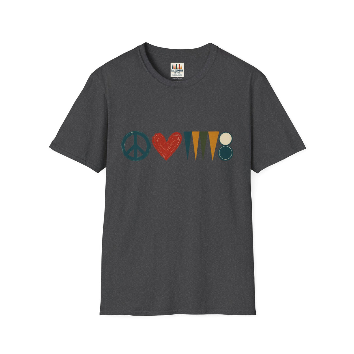 peace love and backgammon 3 T-Shirt — Retro Nature Wildlife Tee