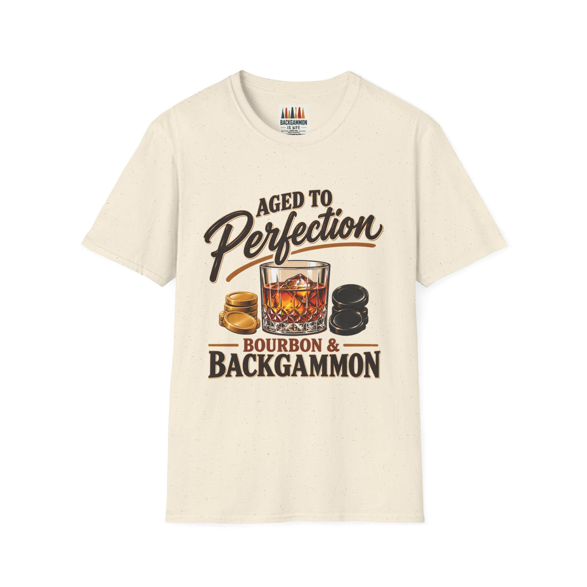 Aged to Perfection – Bourbon & Backgammon T-Shirt