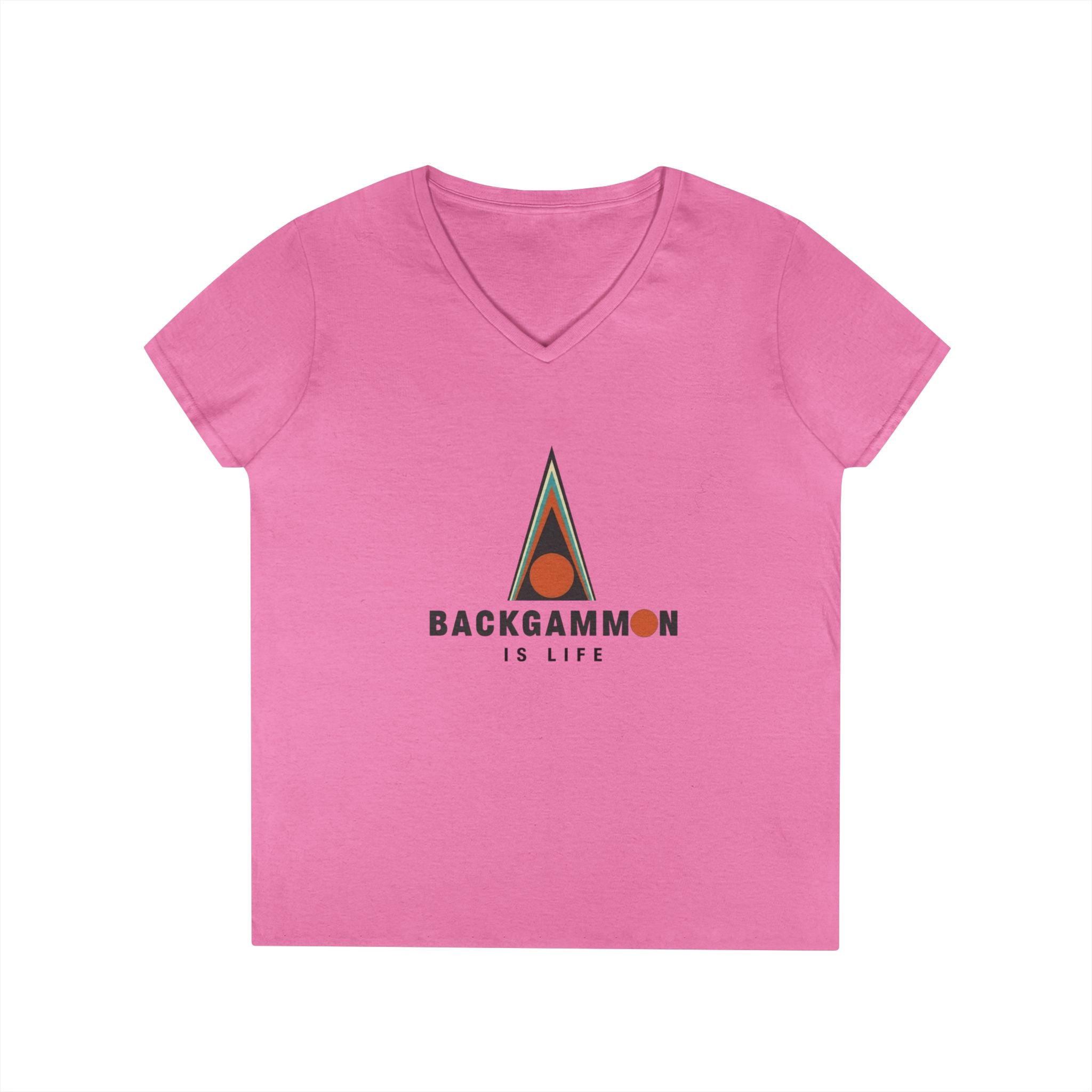 Backgammon Is Life Ladies' V-Neck T-Shirt