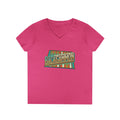 Backgammon Vintage Ladies' V-Neck T-Shirt — Retro Board Game Shirt for Women