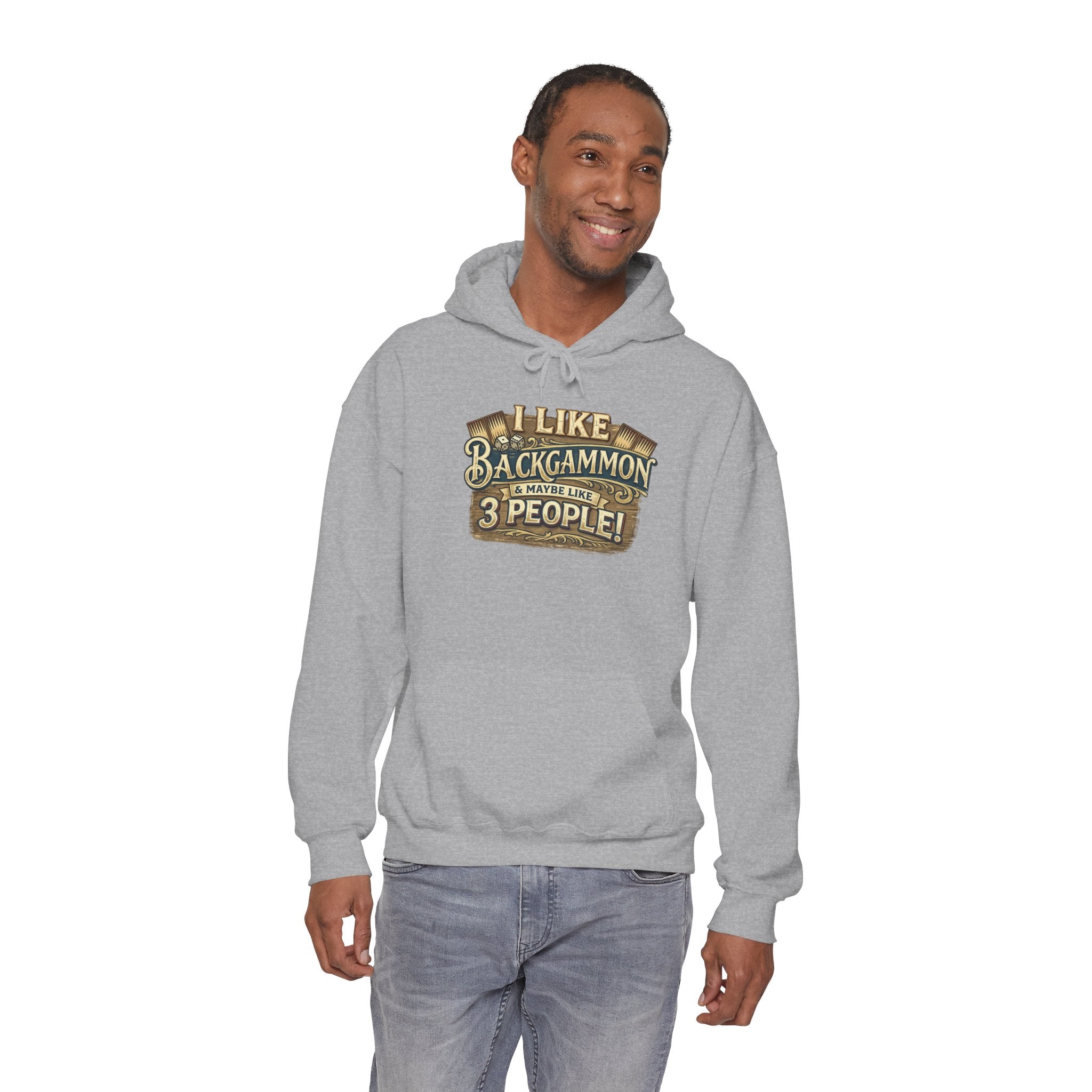 I Like Backgammon & Maybe Like 3 People Unisex Heavy Blend™ Hooded Sweatshirt