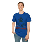 Backgammon T-Shirt — "Sit. Stay. Play Backgammon" Paw Print Tee