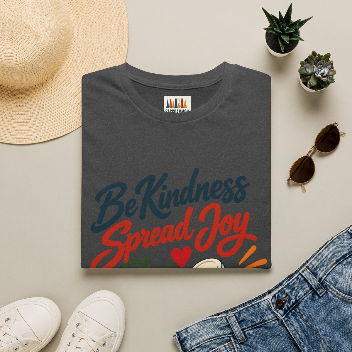 Backgammon T-Shirt — "Be Kindness Spread Joy Play Backgammon"