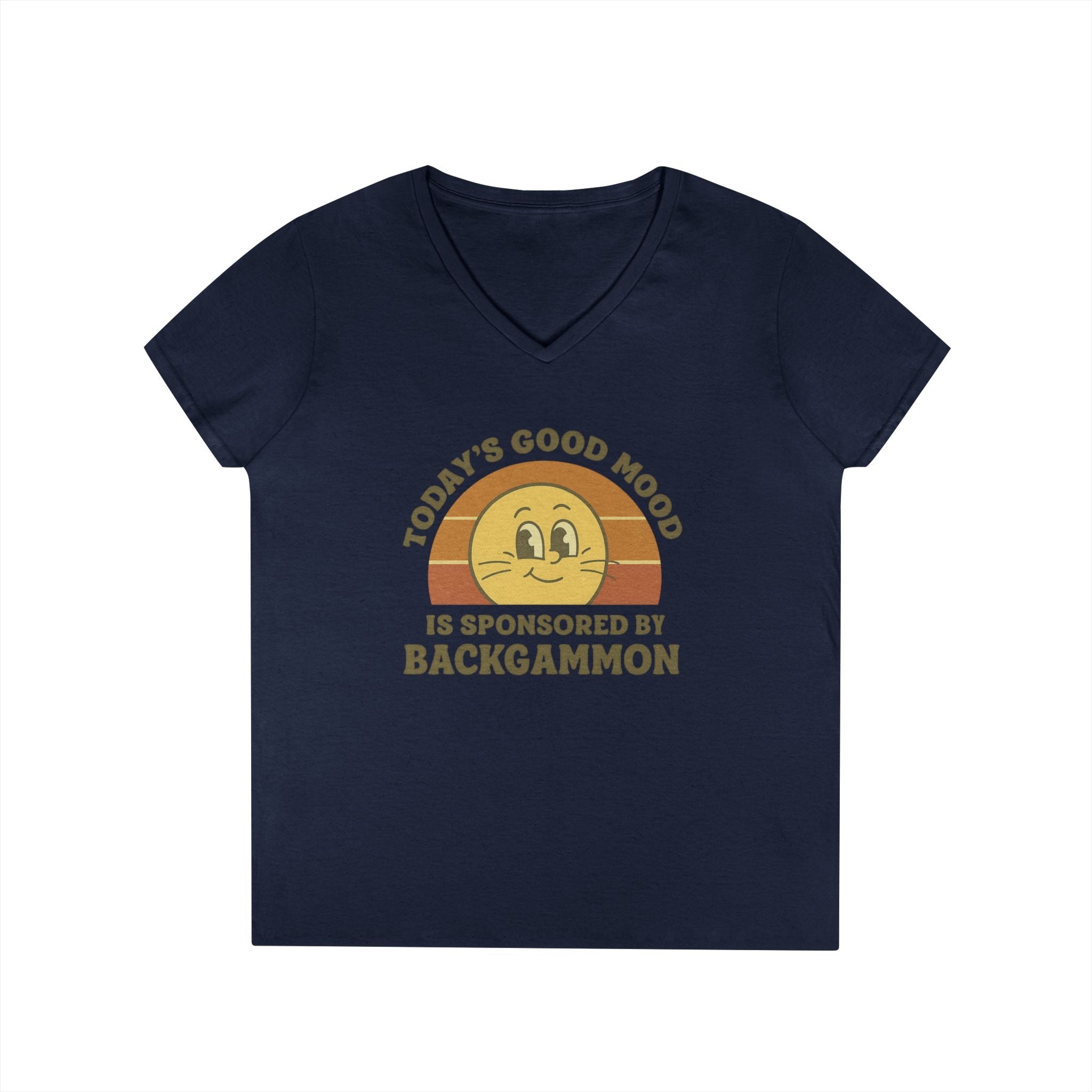 Today’s Good Mood Is Sponsored By Backgammon Ladies' V-Neck T-Shirt