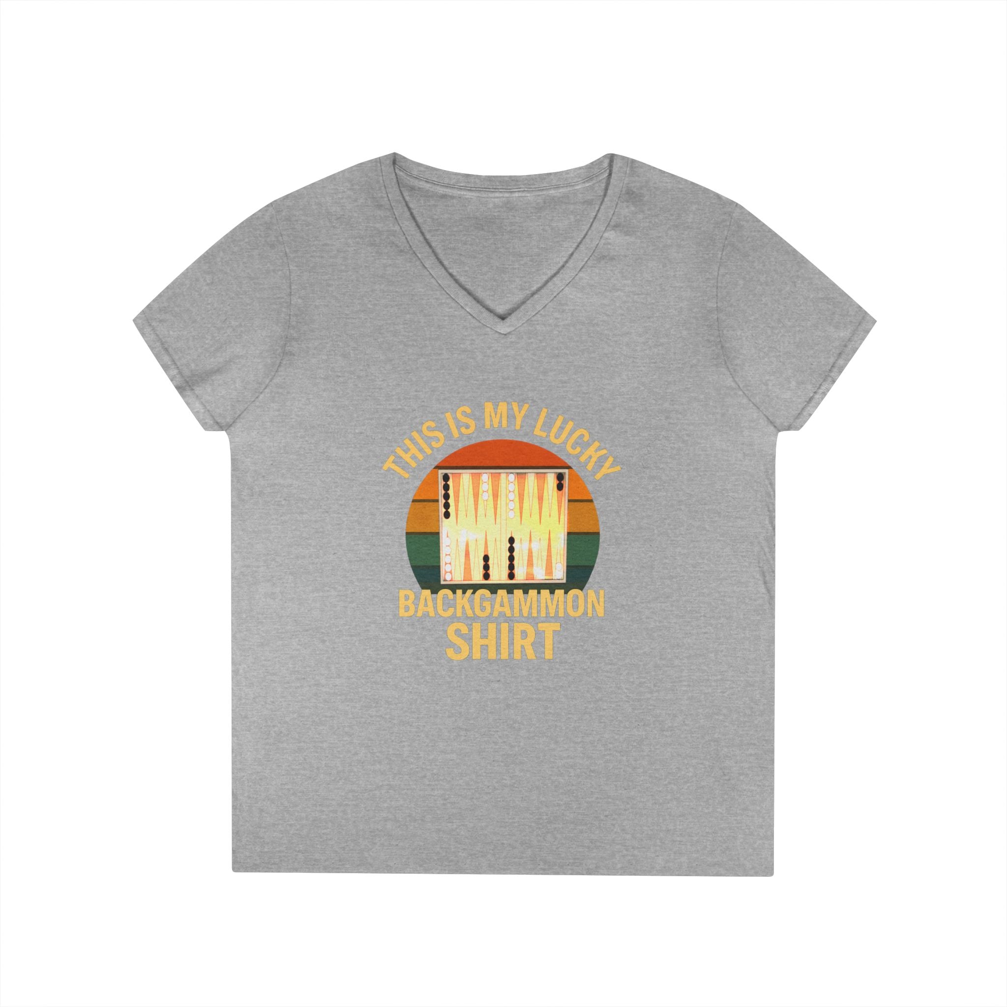 This Is My Lucky Backgammon Shirt 2 Ladies V-Neck T-shirt