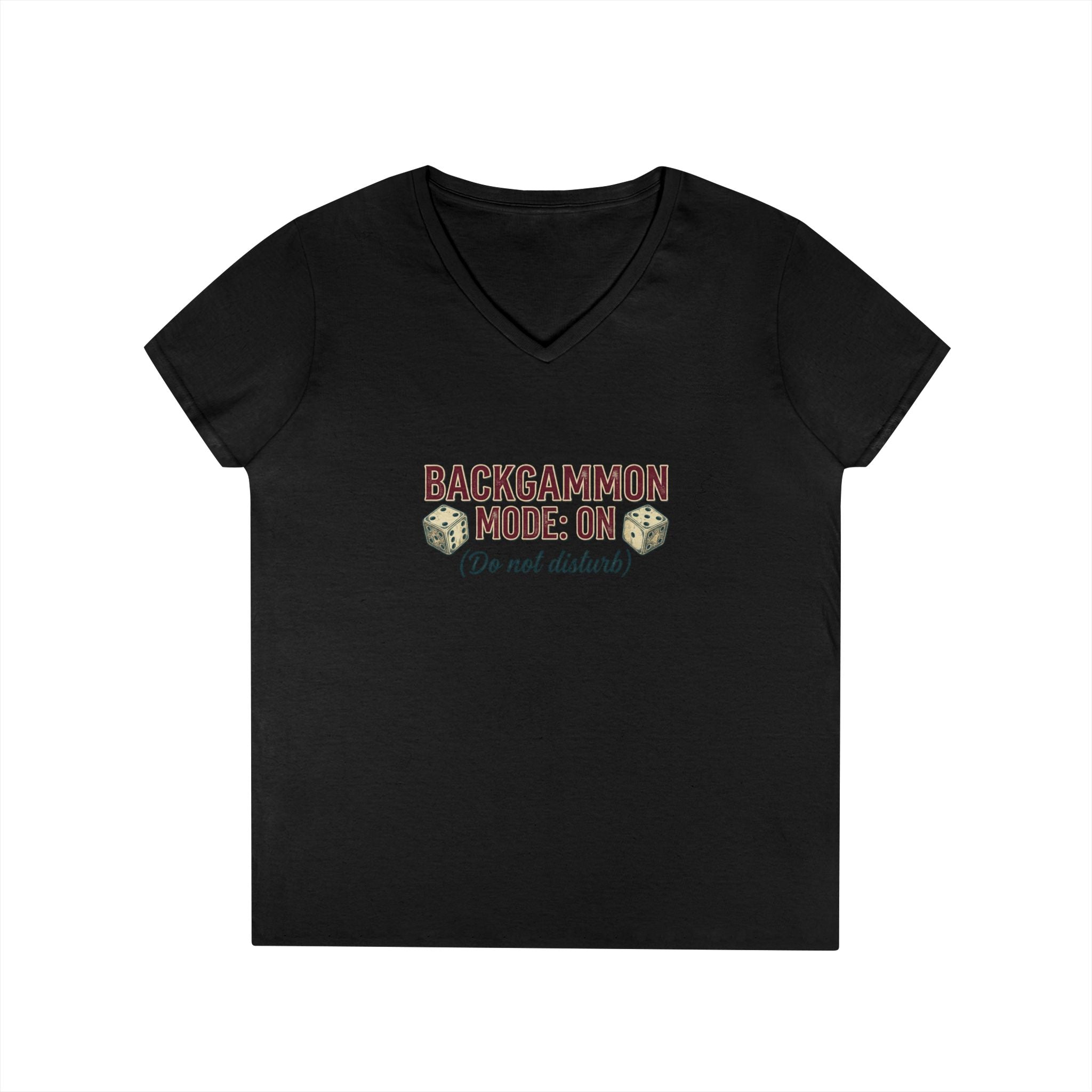 Backgammon Mode: On Do Not Disturb Ladies' V-Neck T-Shirt