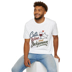 Cats, Wine & Backgammon T-Shirt — Funny Cat Lover Graphic Tee