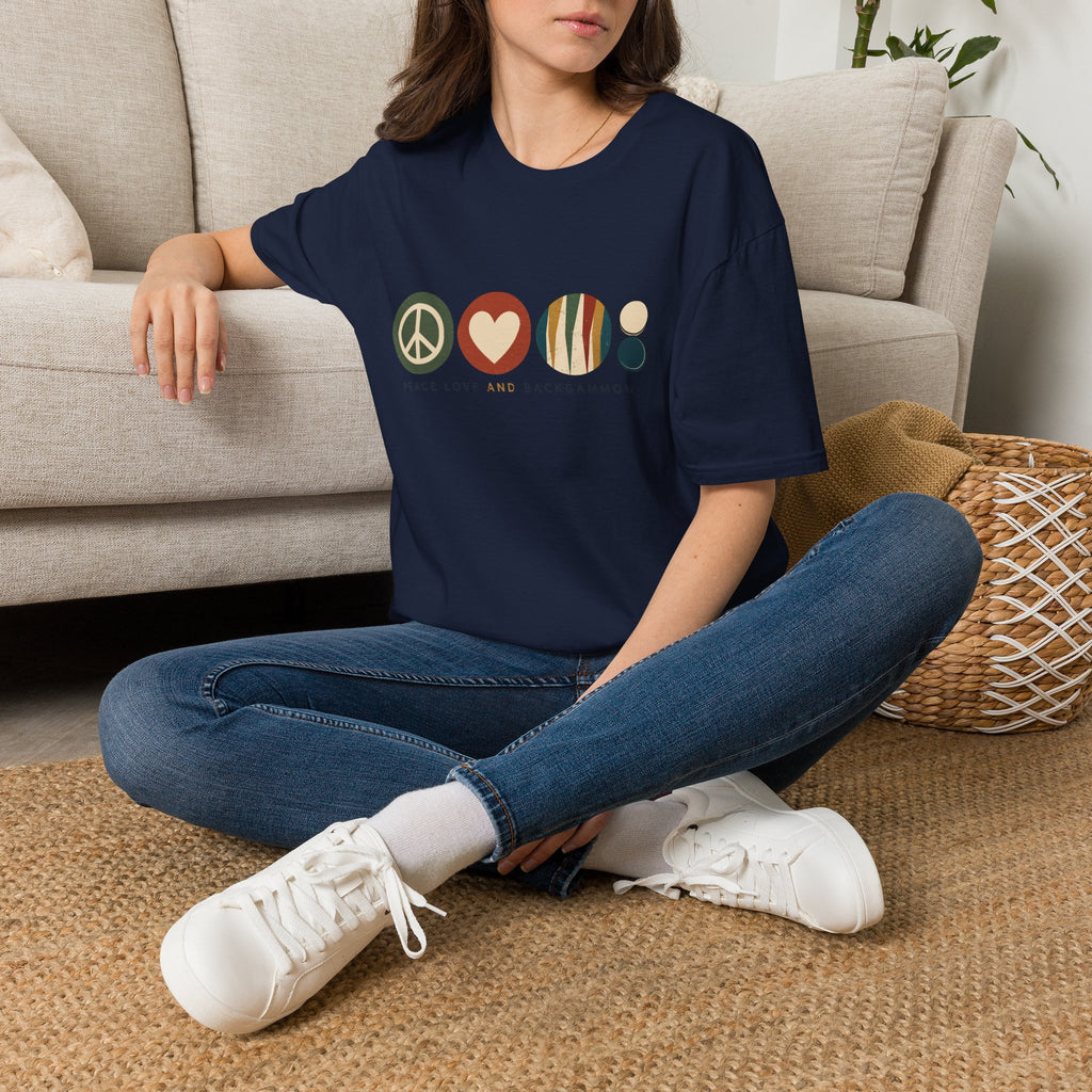 Peace Love and Backgammon 2 T-Shirt