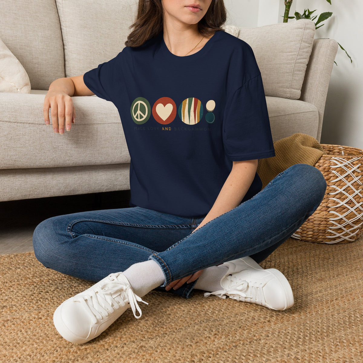 Peace Love and Backgammon 2 T-Shirt