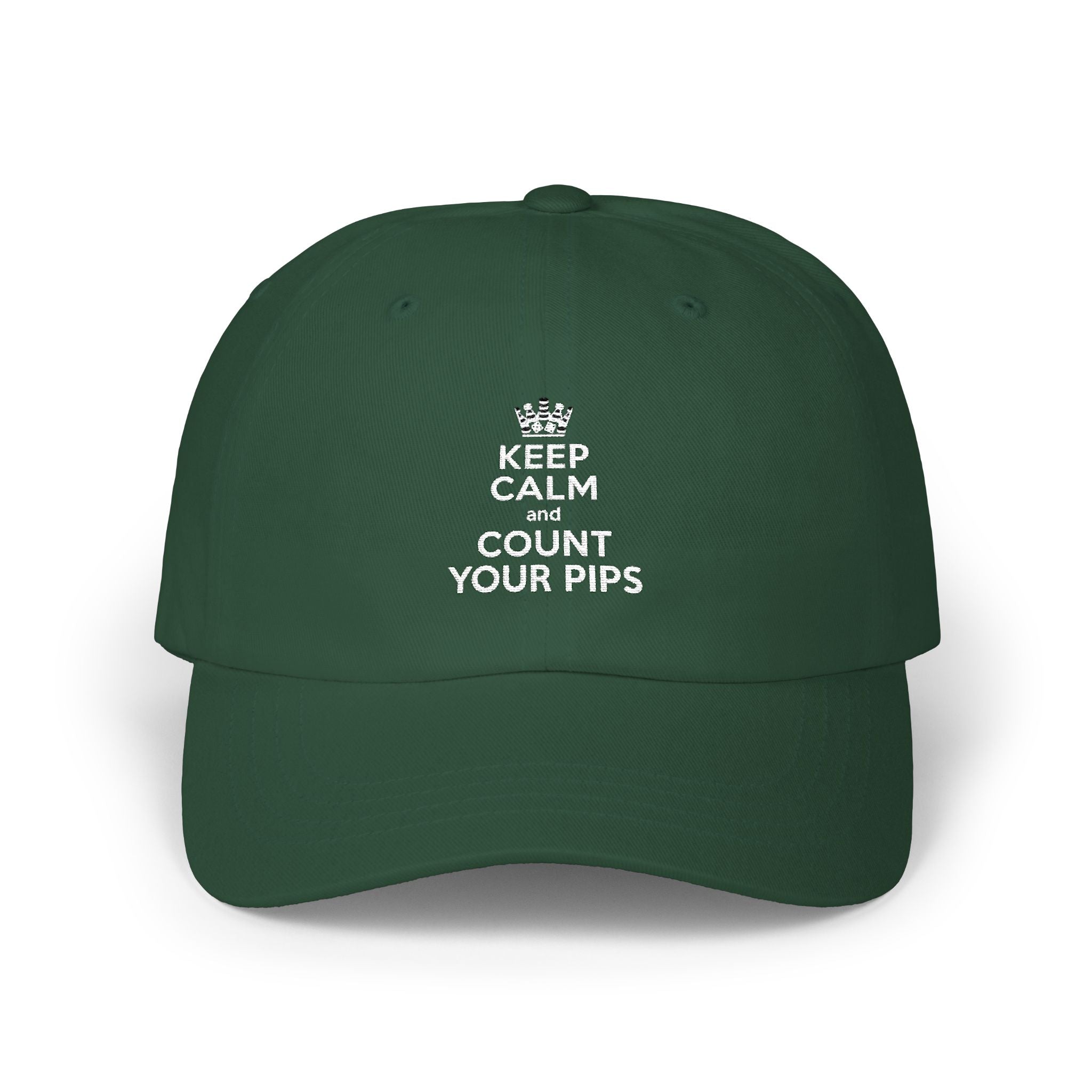 "Keep Calm and Count Your Pips" Dad Cap -Embroidered Baseball Hat