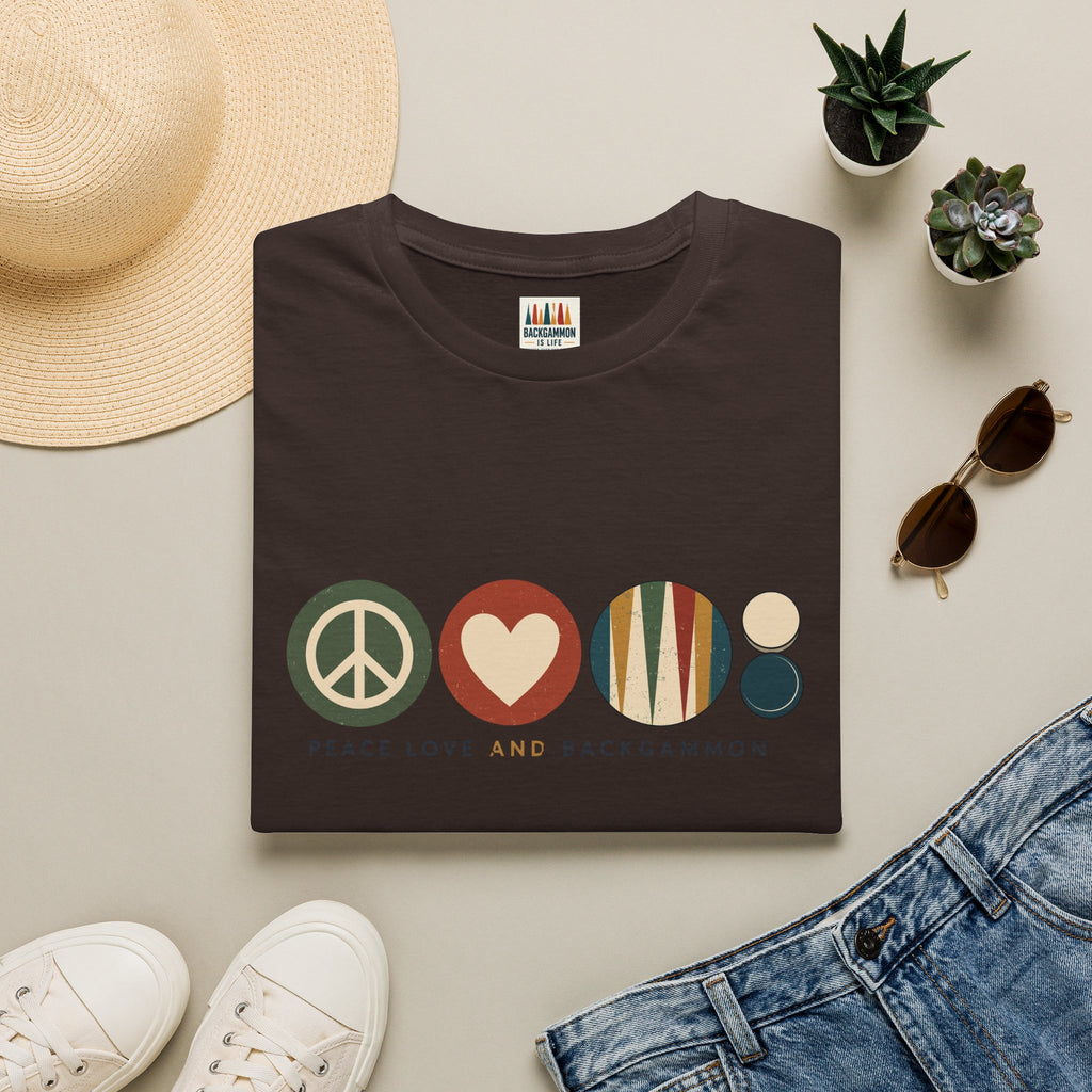 Peace Love and Backgammon 2 T-Shirt