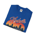 Nashville Backgammon T‑Shirt — Vintage Skyline Game Night Tee