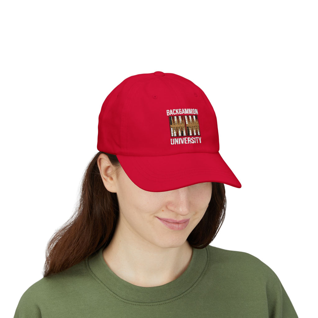 Backgammon University Dad Cap — Vintage Backgammon Board Baseball Hat