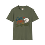 Cats, Coffee & Backgammon 2 T-Shirt — Retro Cat Lover Tee