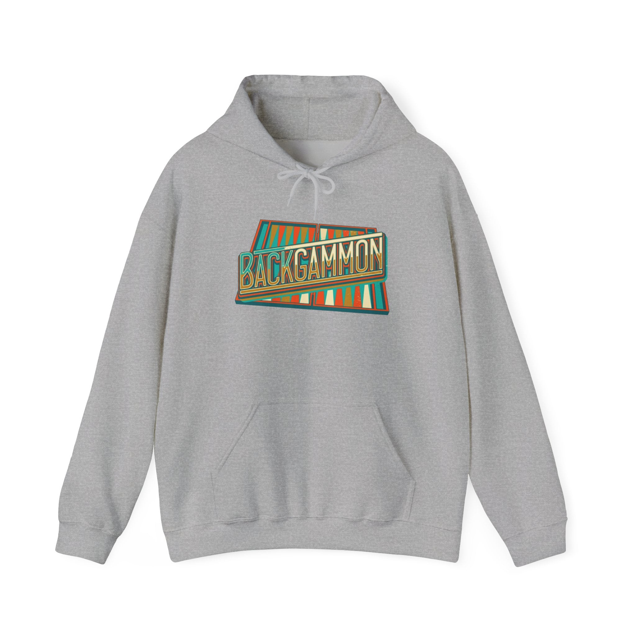 Backgammon Retro Unisex Heavy Blend™ Hooded Sweatshirt – Vintage Board Game Pullover for Players & Fans