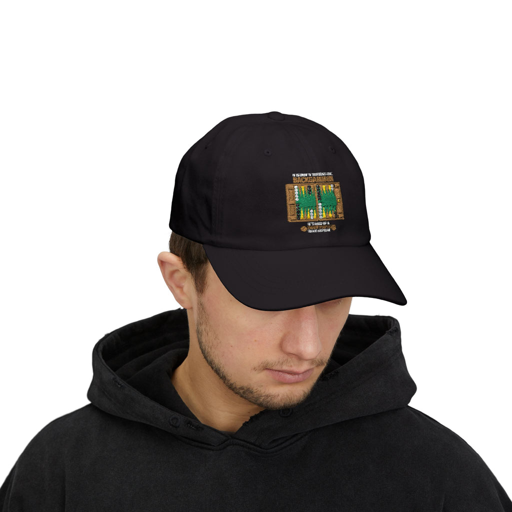 "It's Okay If You Don't Like Backgammon"Dad Cap — Embroidered Backgammon Board Vintage Game Hat