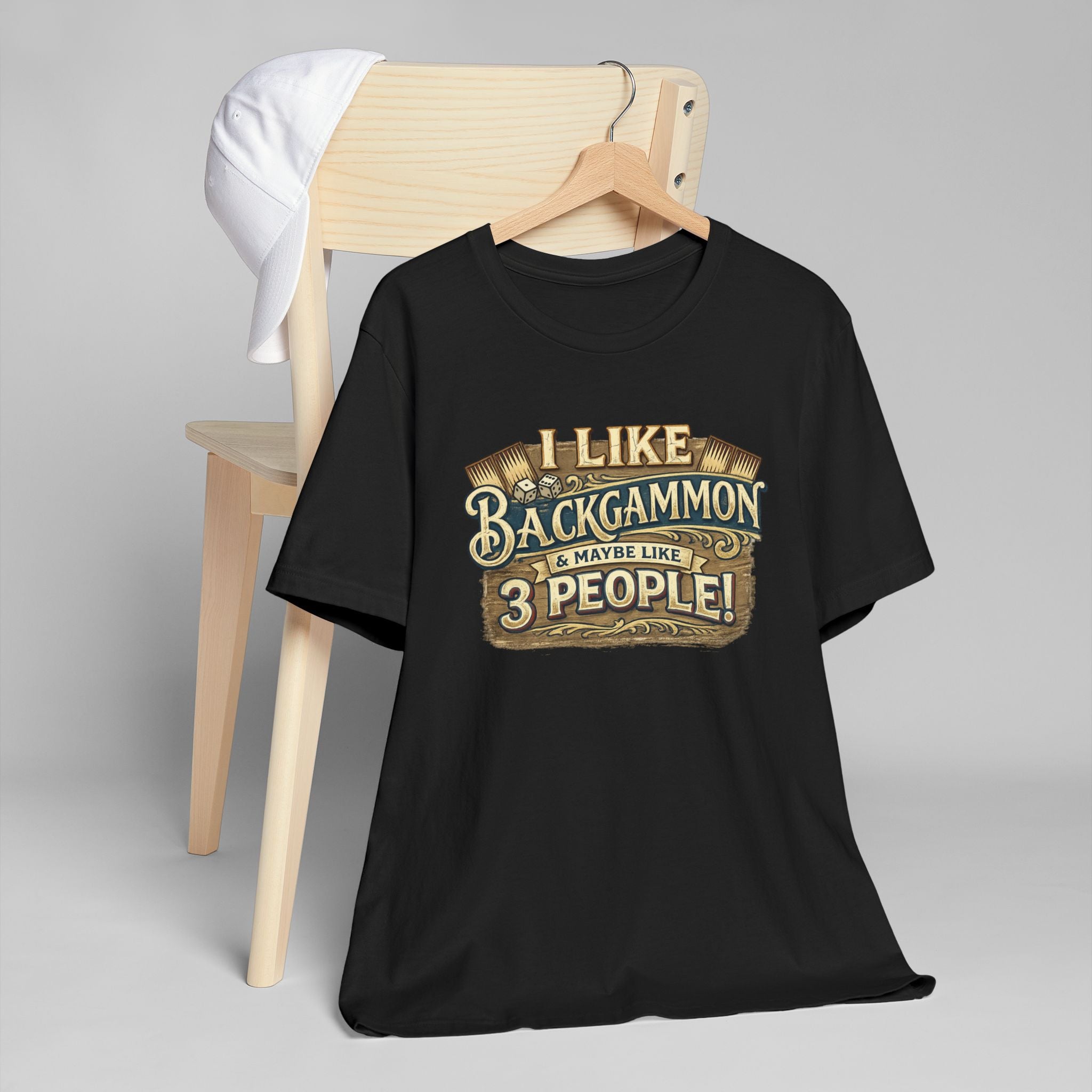 "I Like Backgammon & Maybe Like 3 People" Unisex Jersey T-shirt