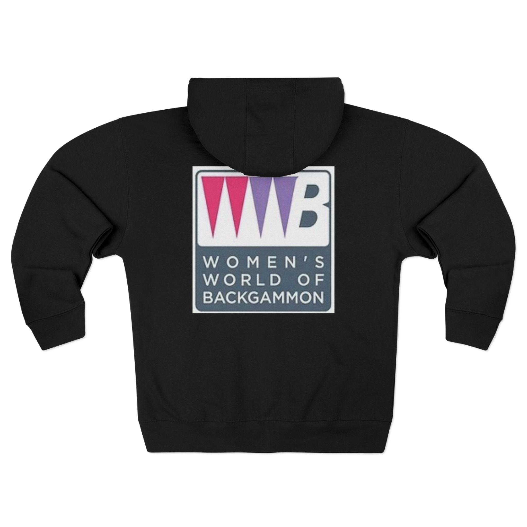 Women’s World of Backgammon Zip Hoodie — WWB Logo Zip-Up Hoodie for Players & Fans