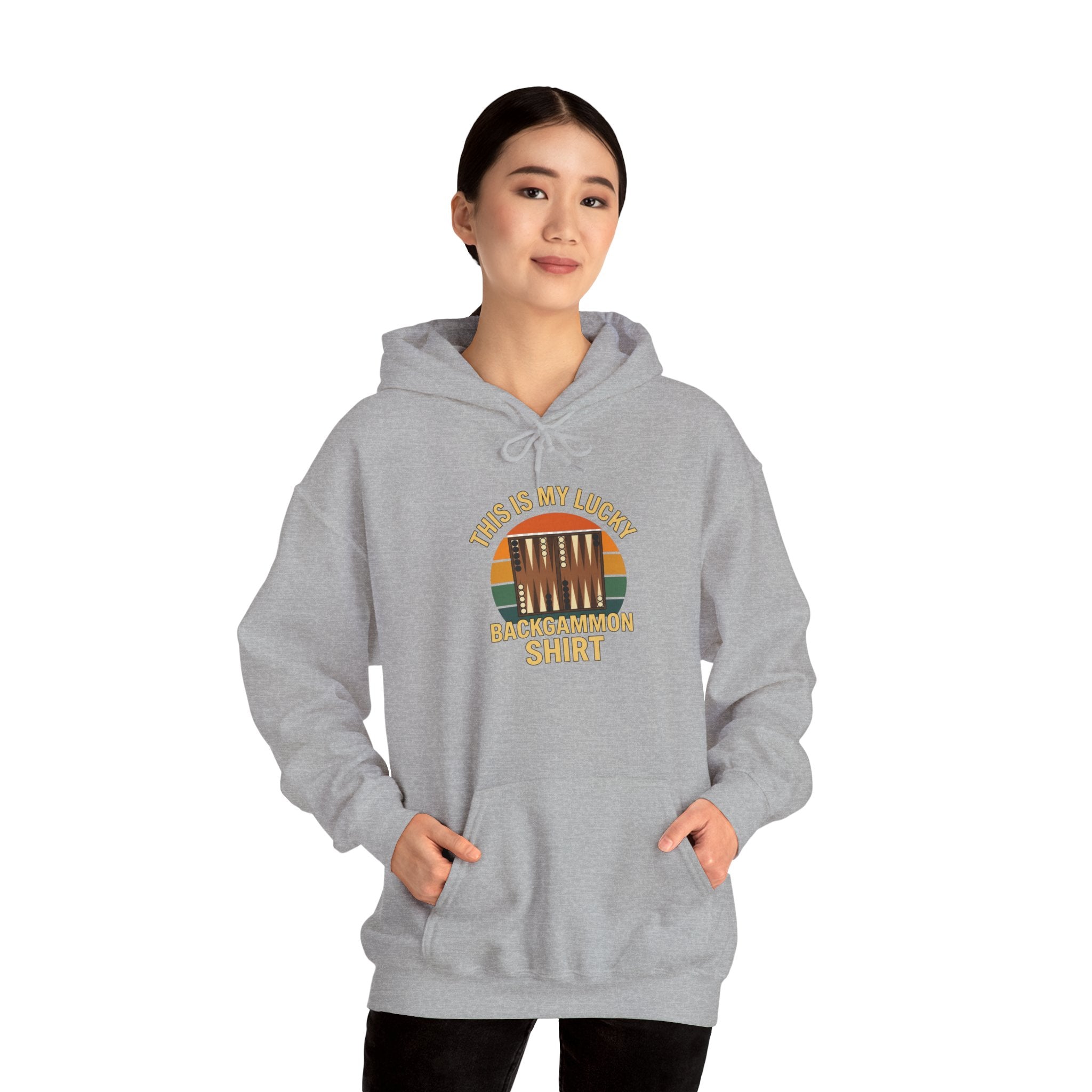 This Is My Lucky Backgammon Shirt Unisex Heavy Blend™ Hooded Sweatshirt