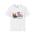 Sip Roll Repeat T-Shirt — Bourbon & Backgammon Tee