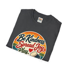 Backgammon T-Shirt — “Be Kindness Spread Joy Play Backgammon 2” Retro Graphic Tee