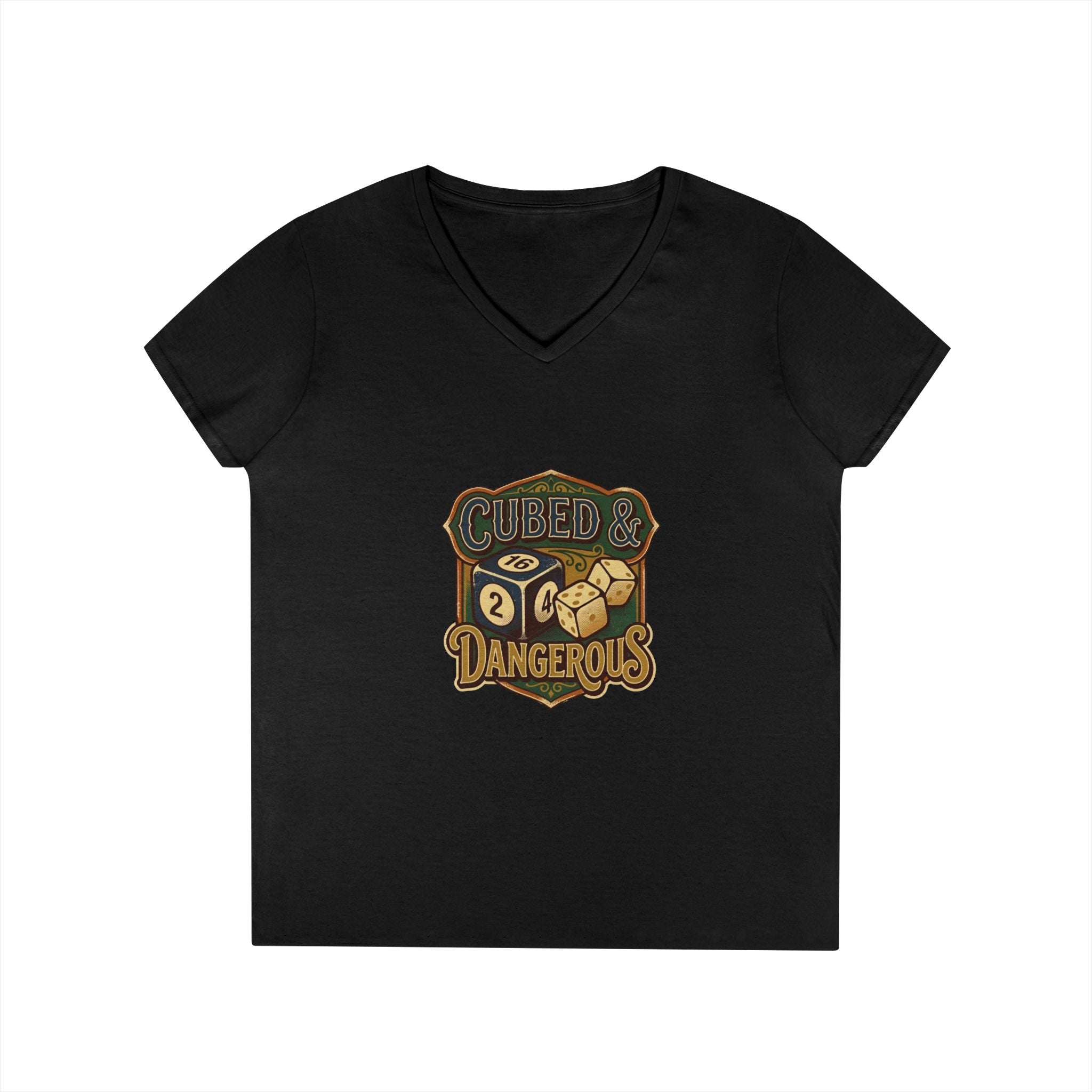 Cubed & Dangerous Ladies' V-Neck T-Shirt