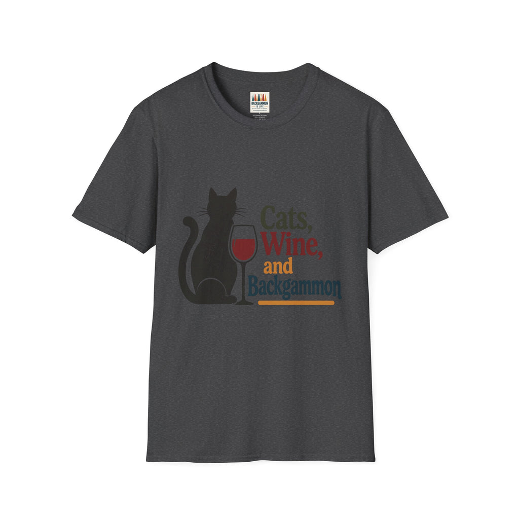 cats wine and backgammon 2 T-Shirt