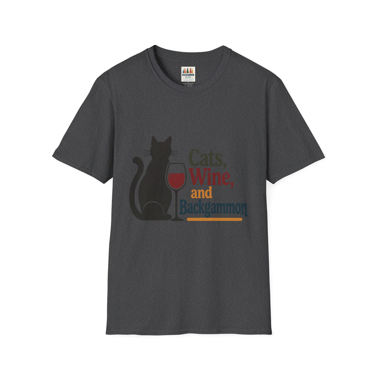 cats wine and backgammon 2 T-Shirt