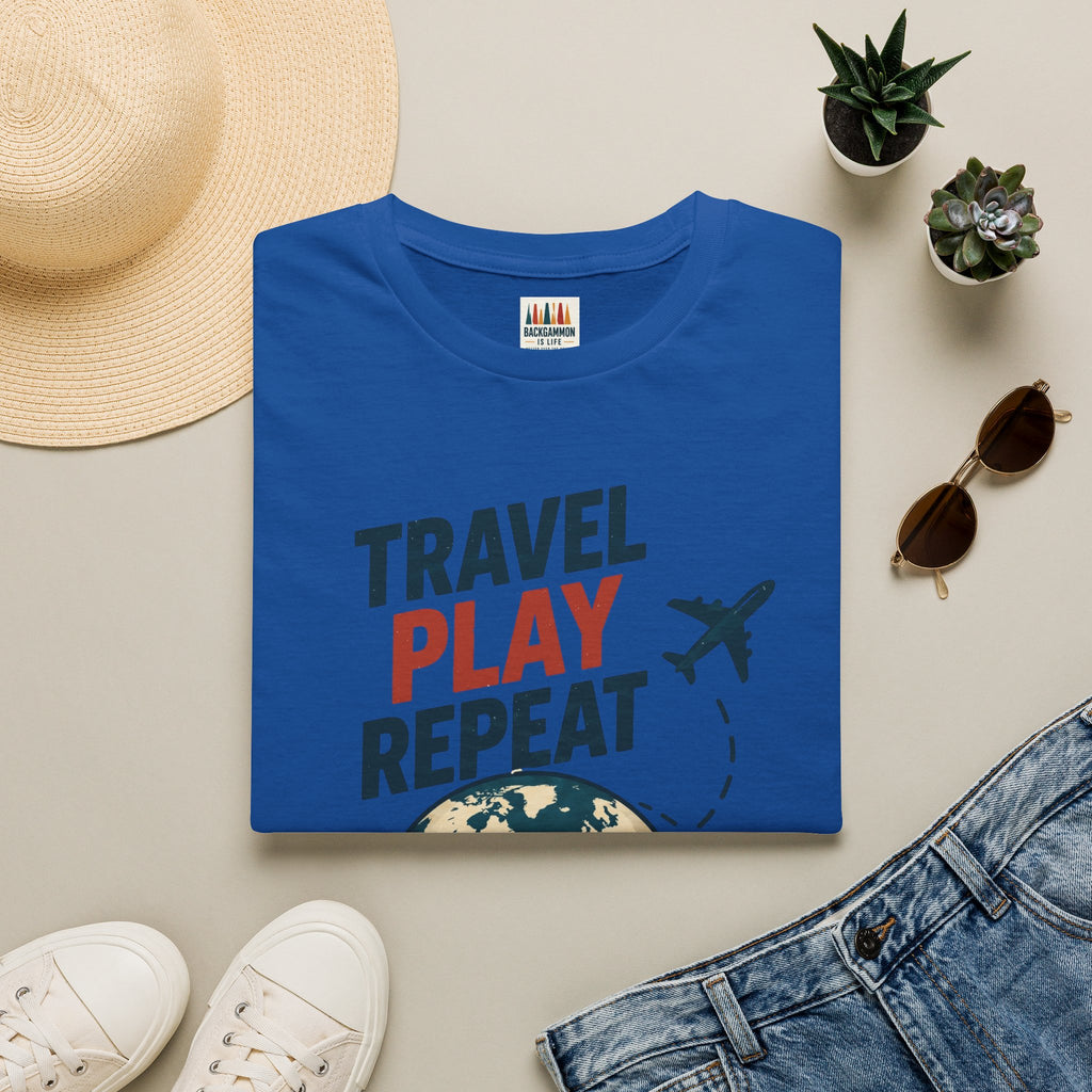 Travel Play Repeat T-Shirt – Backgammon
