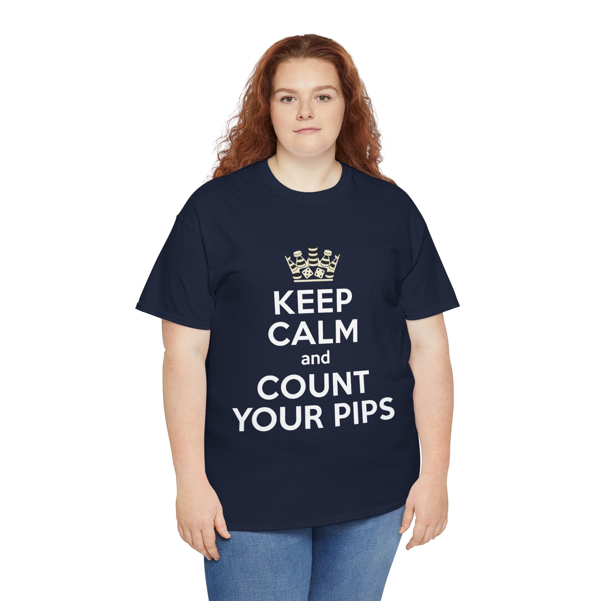 Keep Calm and Count Your Pips T-Shirt |Backgammon Inspired Tee