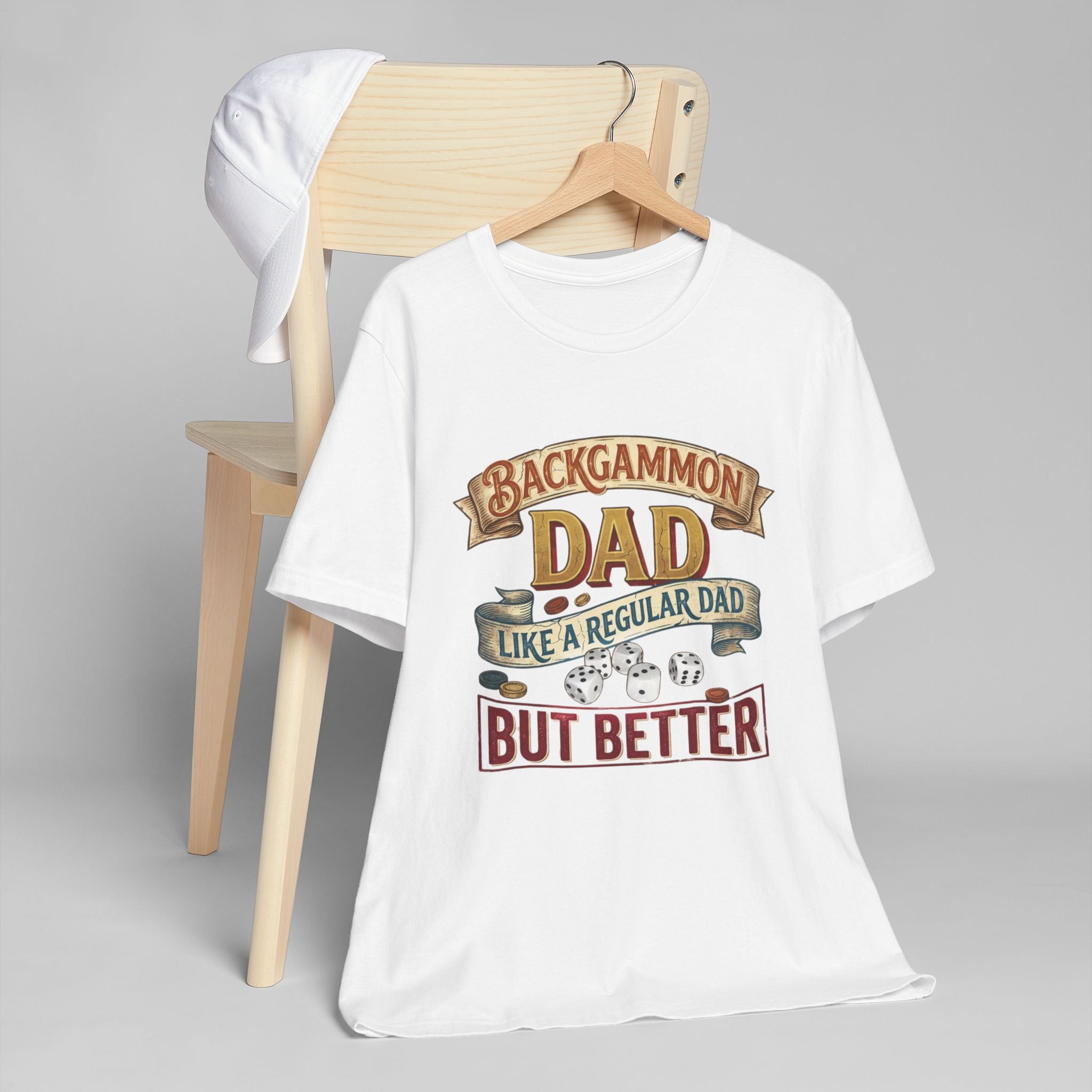 Backgammon Dad "Like a Regular Dad But Better" Unisex Jersey T-Shirt