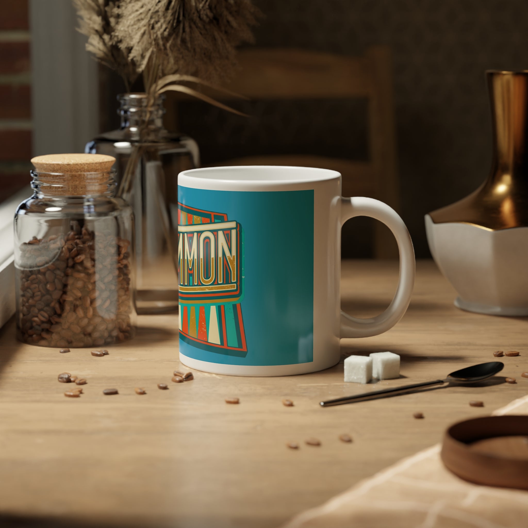 Backgammon Retro Jumbo Mug, 20oz