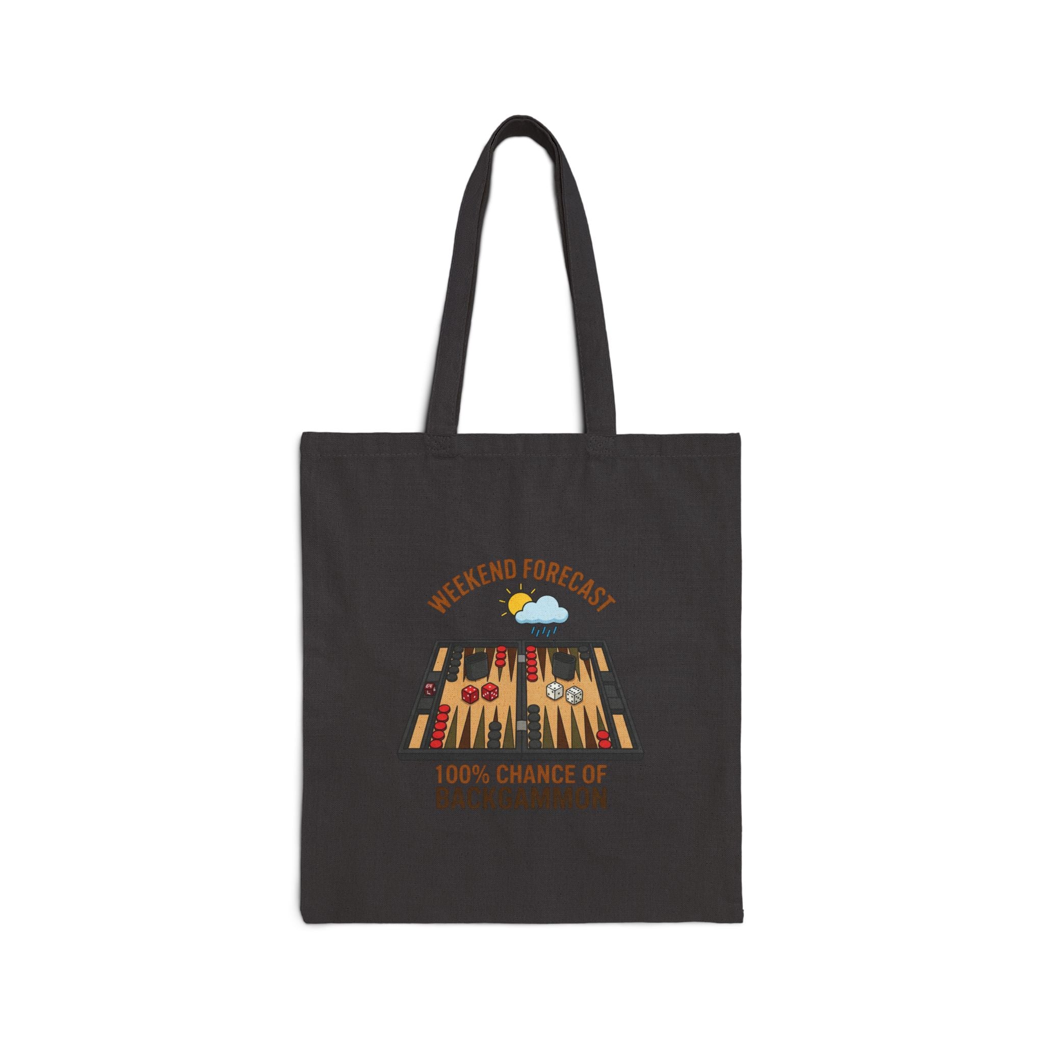 Weekend Forecast: 100% Chance of Backgammon Cotton Canvas Tote Bag