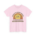 "Today’s Good Mood Is Sponsored by Backgammon" T-Shirt | Retro Smiley Tee