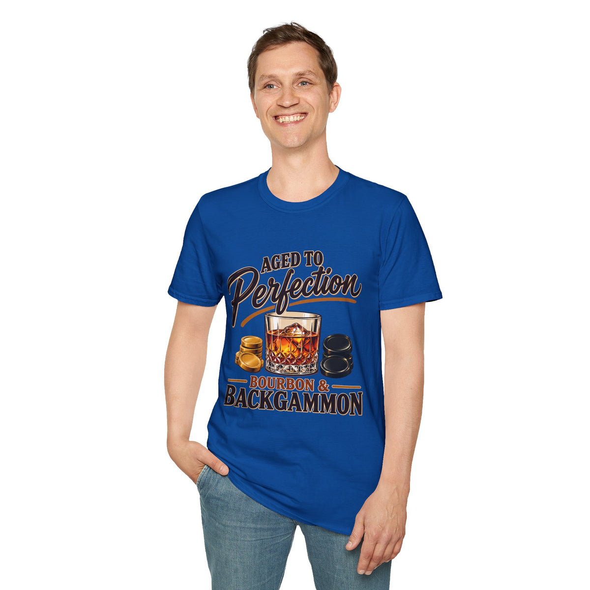 Aged to Perfection – Bourbon & Backgammon T-Shirt
