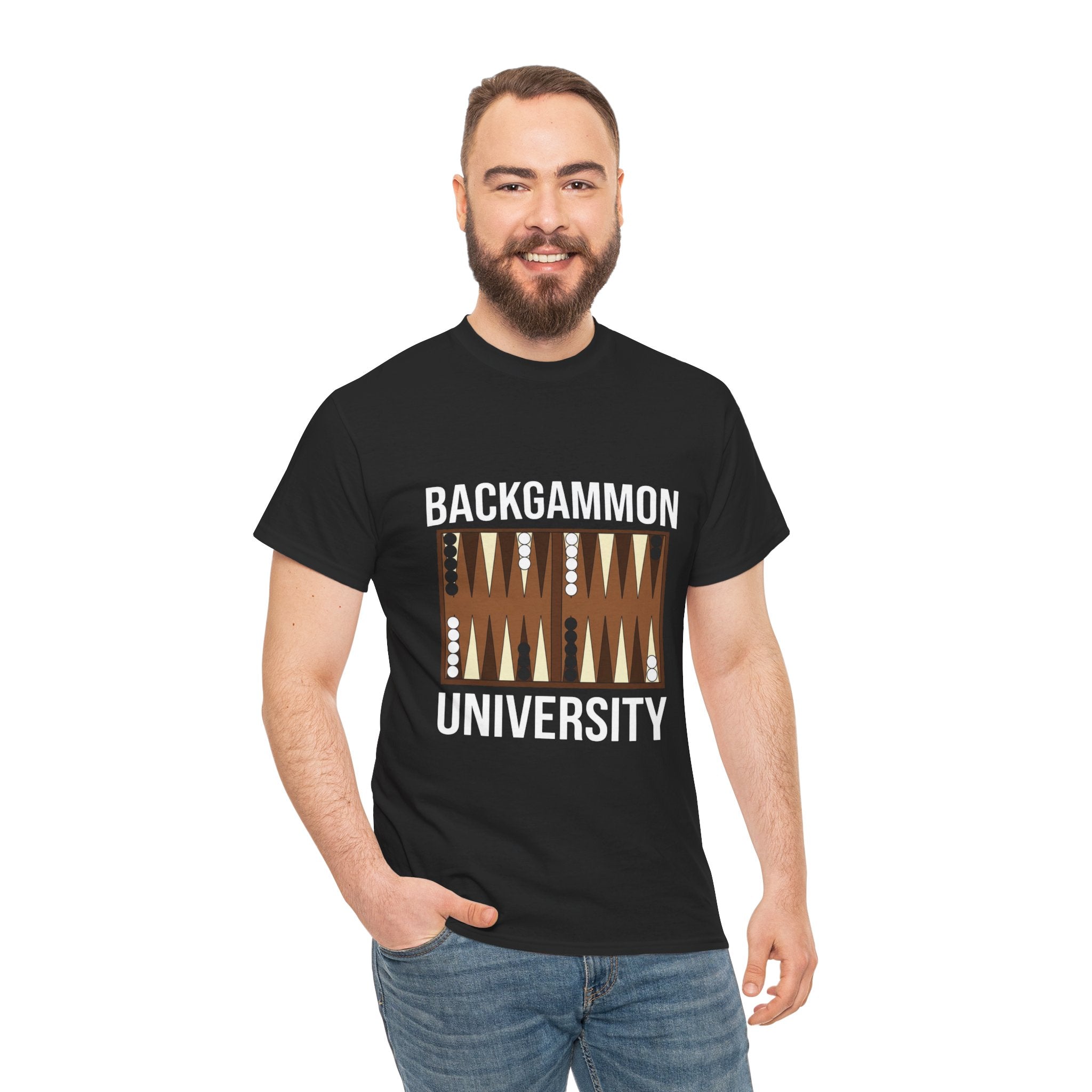 Backgammon University T-Shirt | Retro Game Pattern Tee