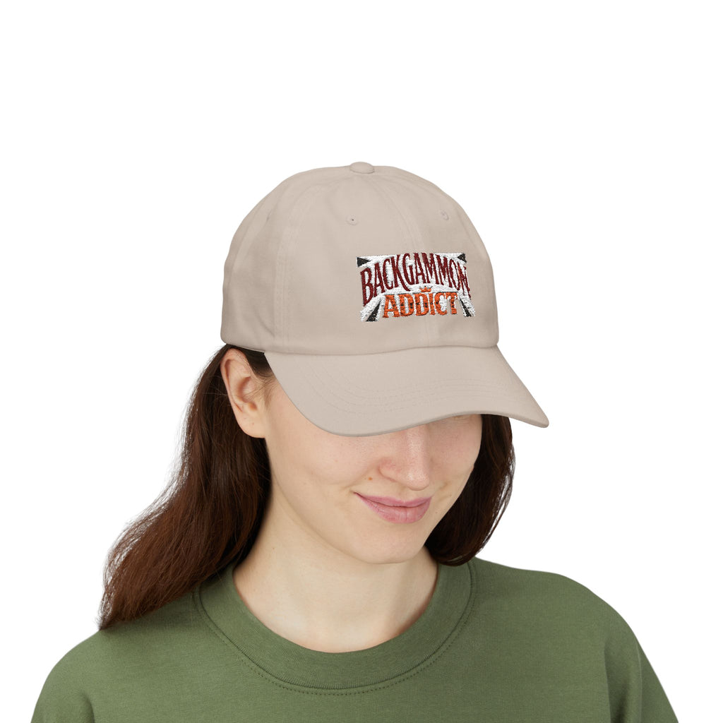 Backgammon Addict Dad Cap — Embroidered Backgammon Hat for Players