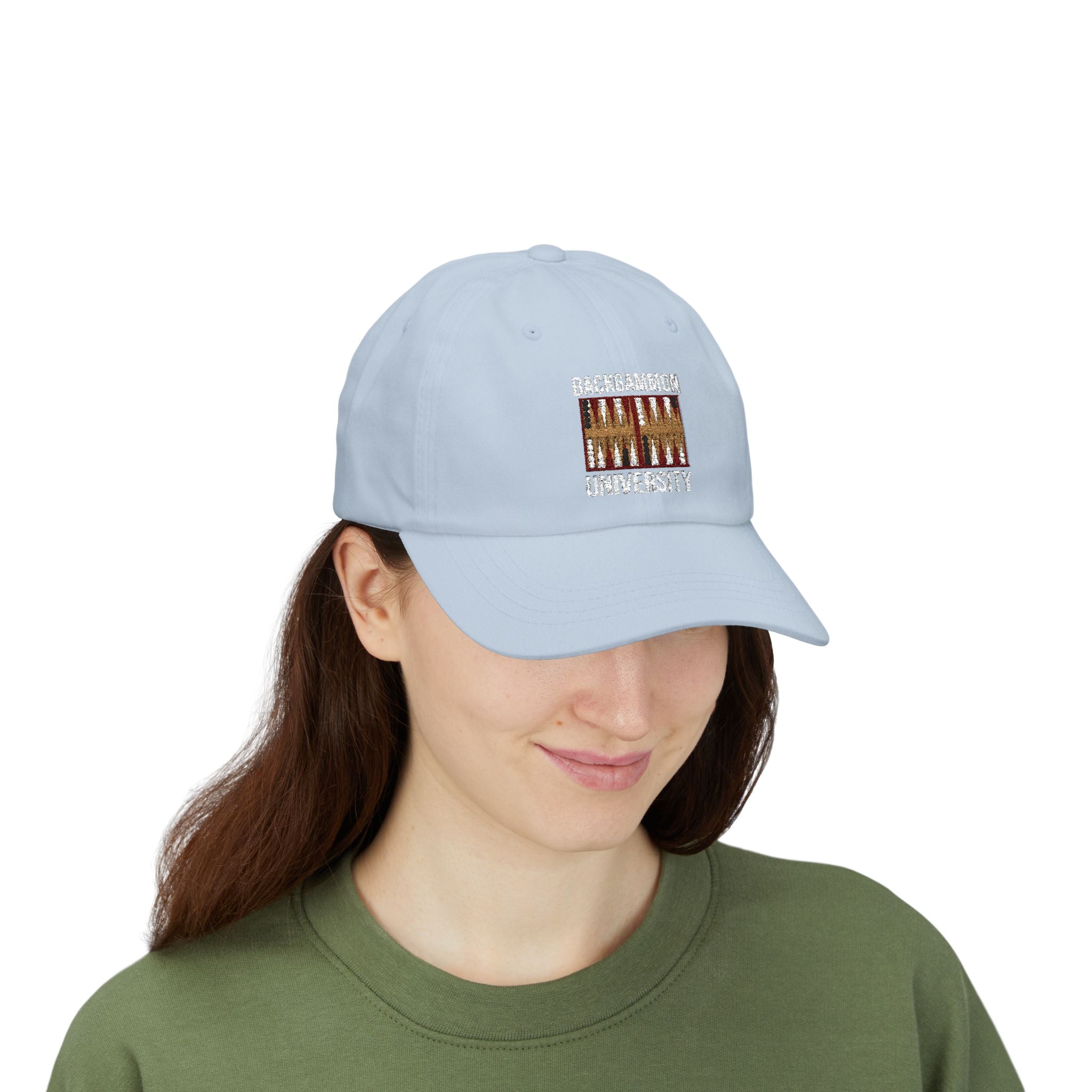 Backgammon University Dad Cap — Vintage Backgammon Board Baseball Hat