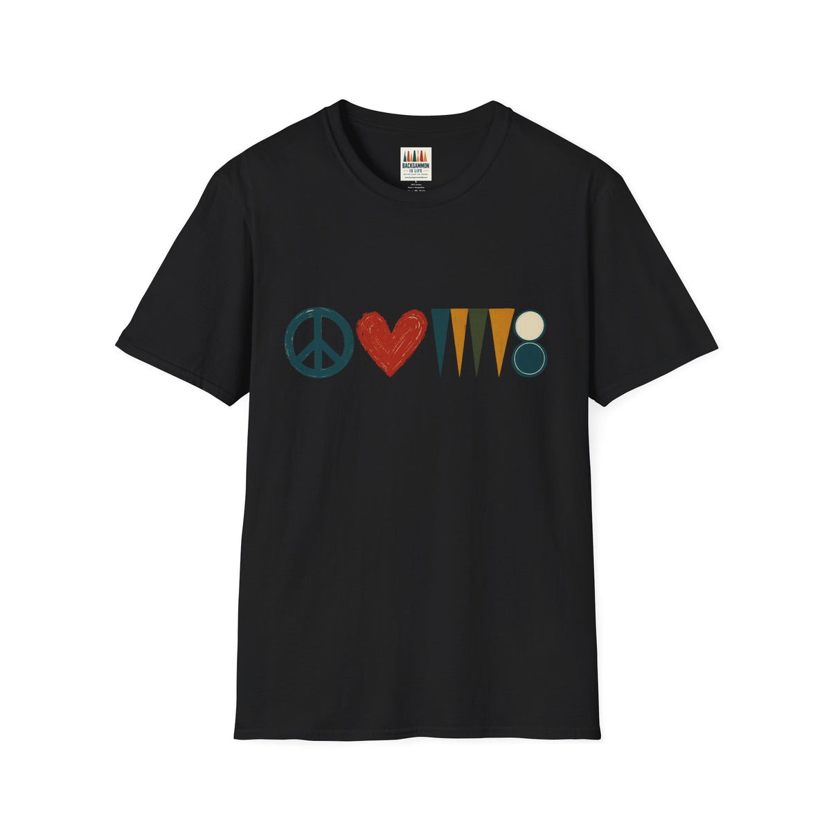 peace love and backgammon 3 T-Shirt — Retro Nature Wildlife Tee