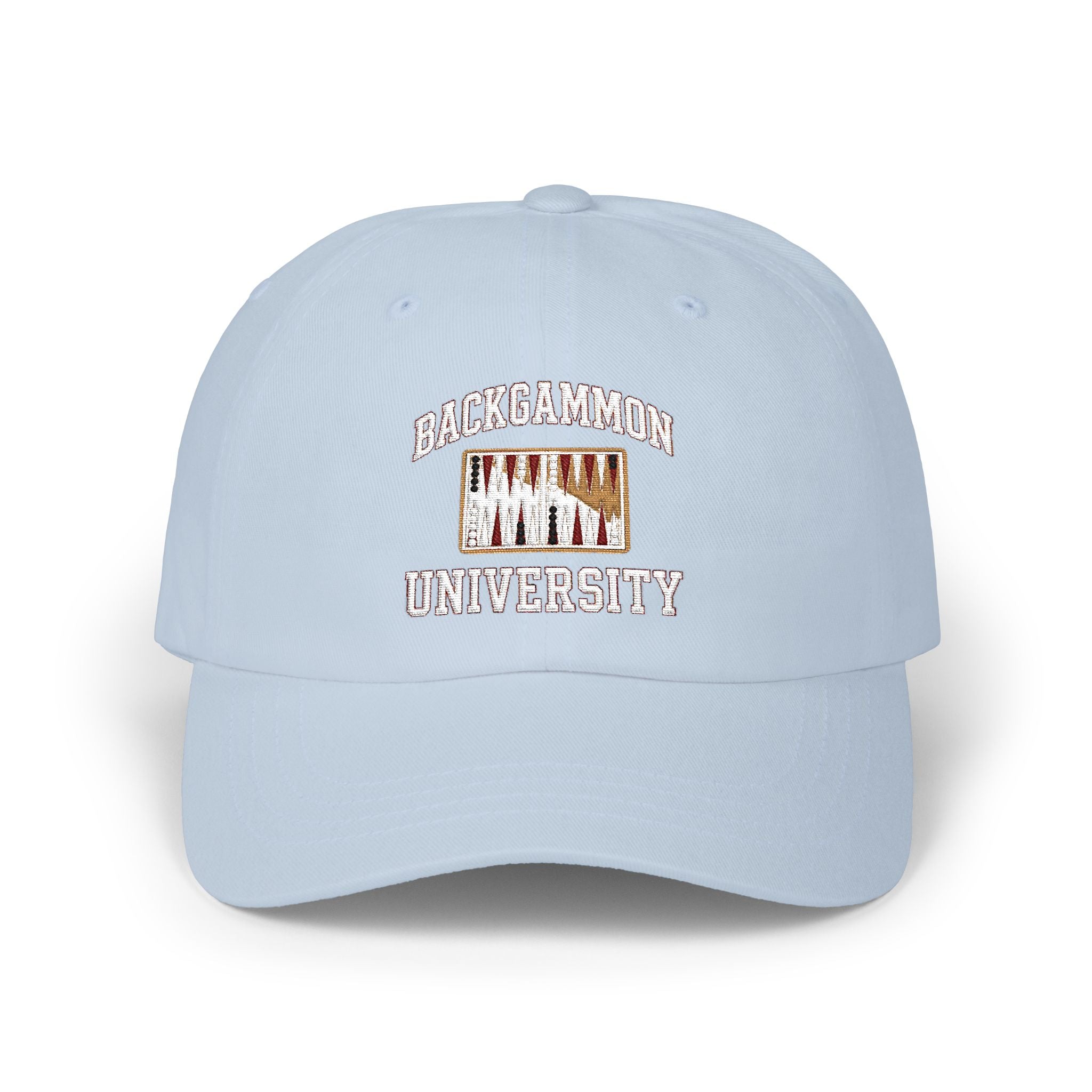 Backgammon University Dad Cap — Vintage Backgammon Board Baseball Hat