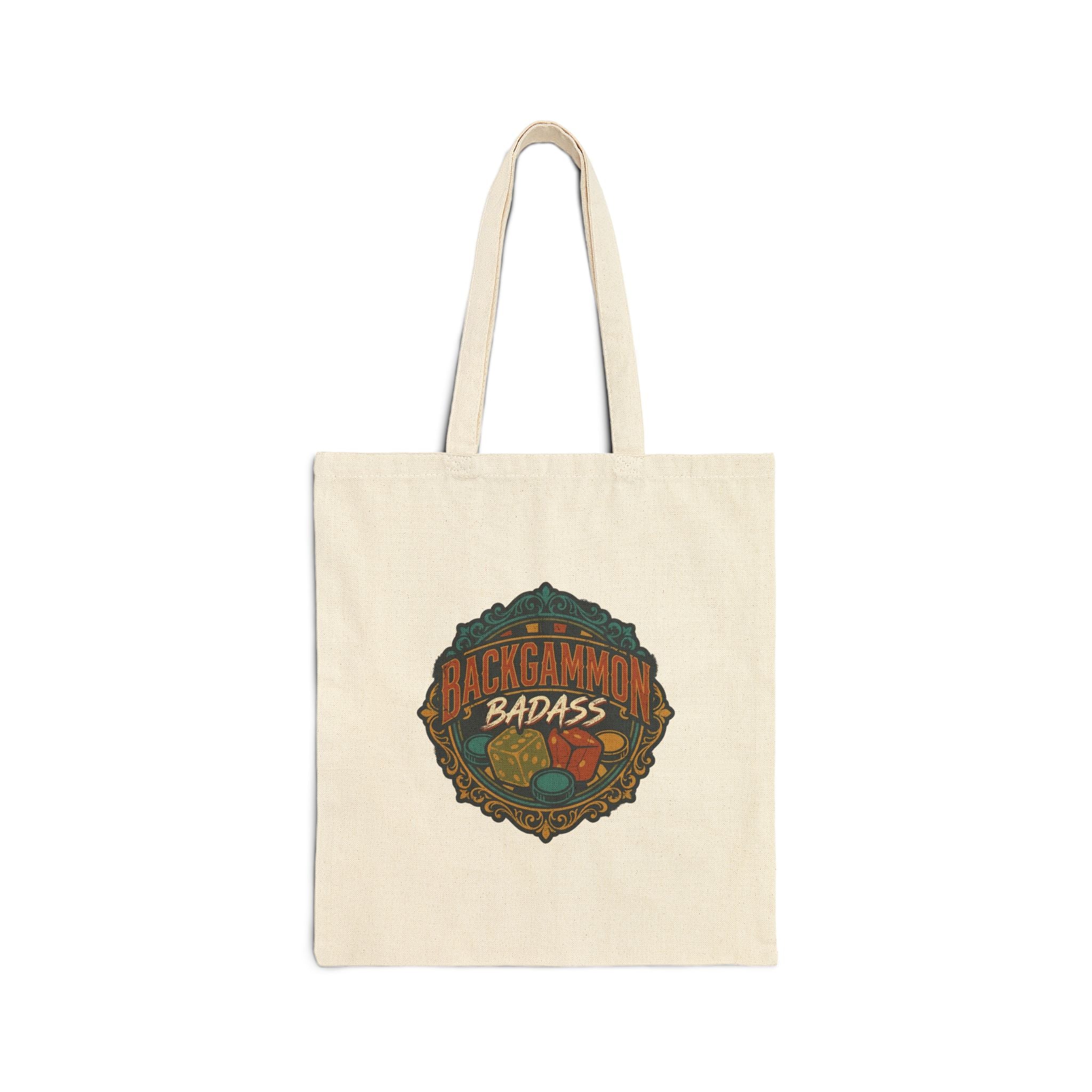 Backgammon Badass Canvas Tote Bag