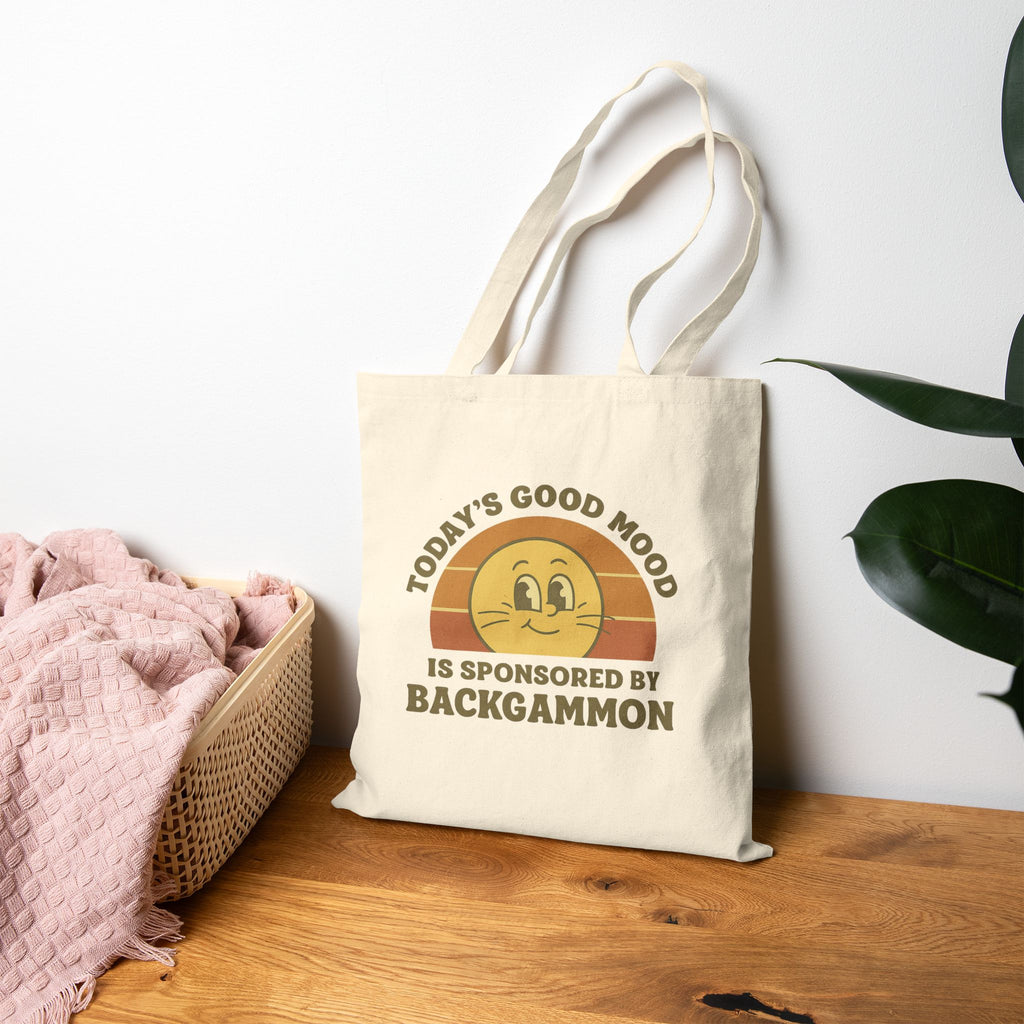 Today’s Good Mood Is Sponsored By Backgammon Cotton Canvas Tote Bag