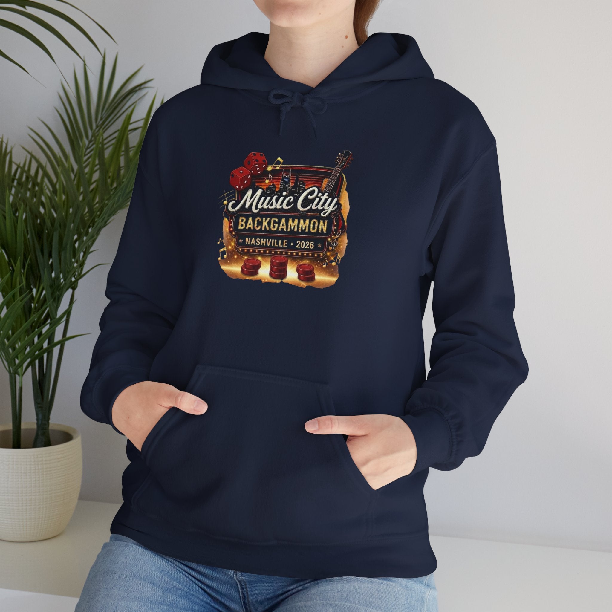 Music City Backgammon Nashville 2026 — Unisex Heavy Blend™ Hooded Sweatshirt