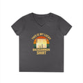 This Is My Lucky Backgammon Shirt 2 Ladies V-Neck T-shirt