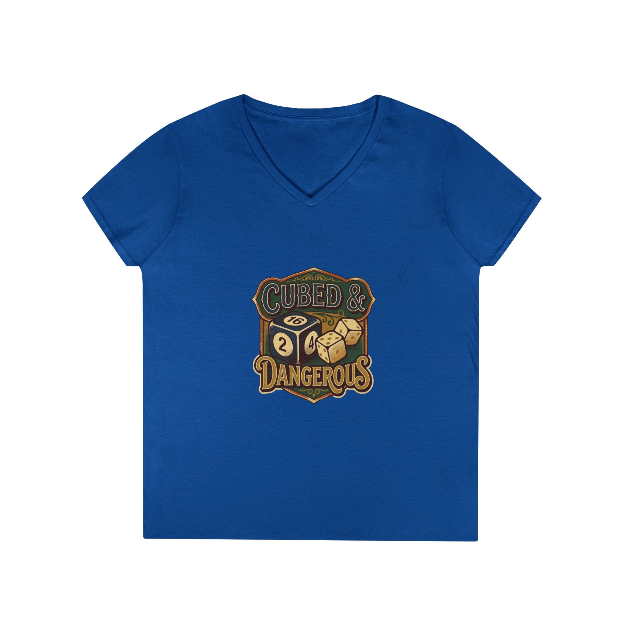 Cubed & Dangerous Ladies' V-Neck T-Shirt