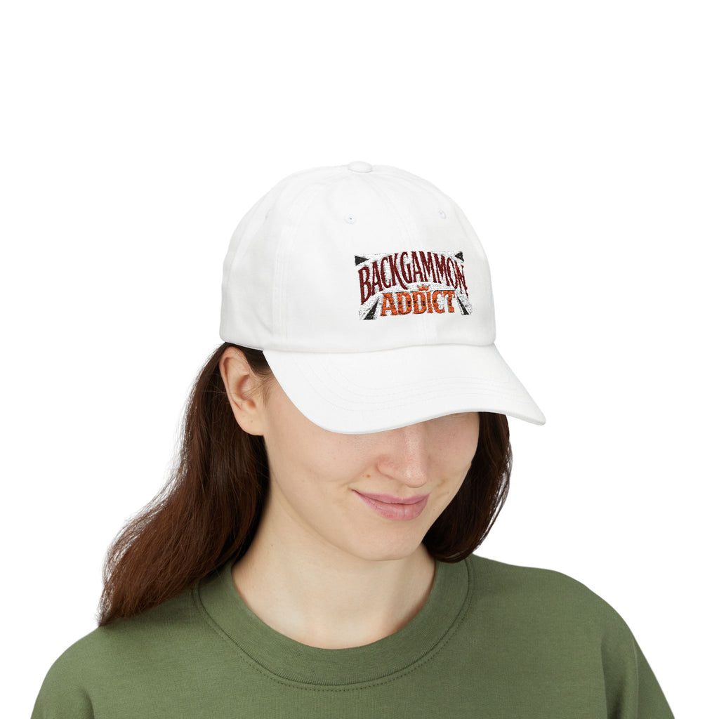 Backgammon Addict Dad Cap — Embroidered Backgammon Hat for Players
