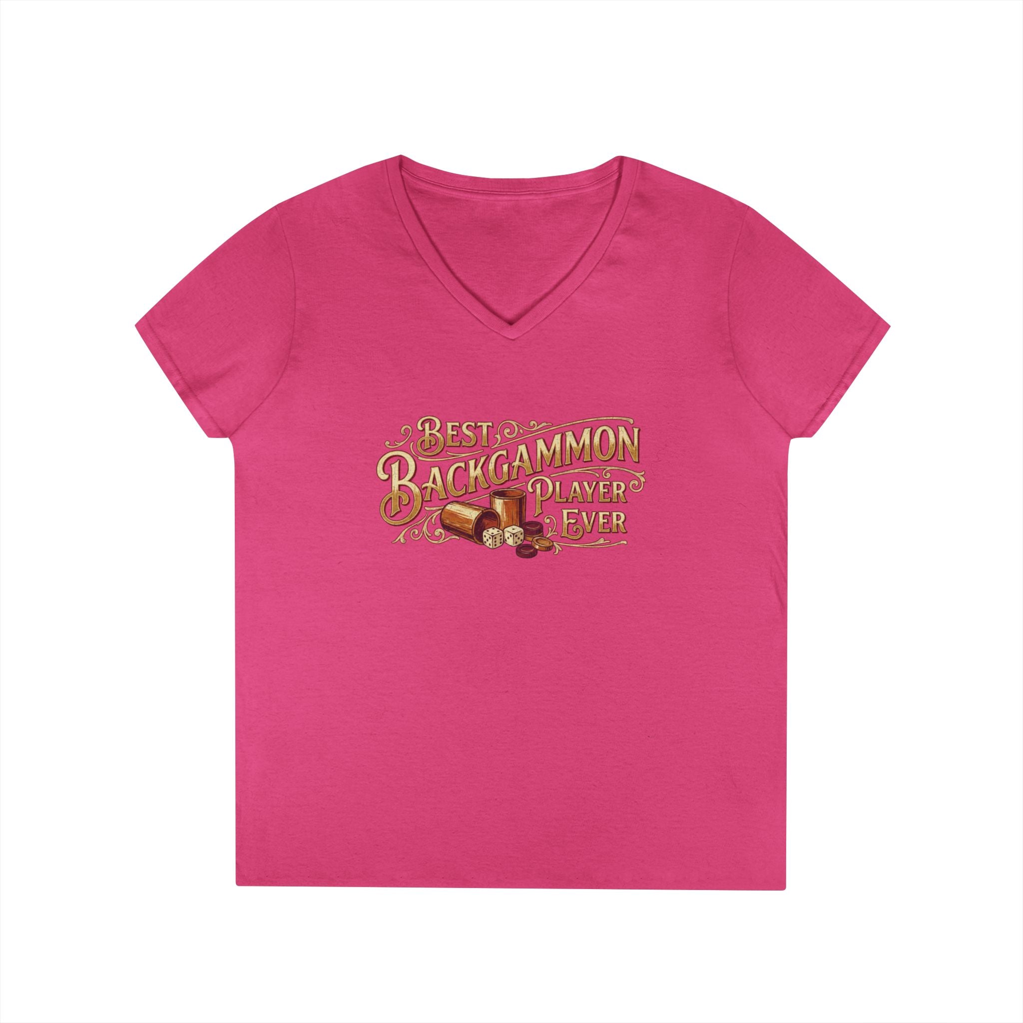 Best Backgammon Player Ever Ladies V-Neck T-shirt