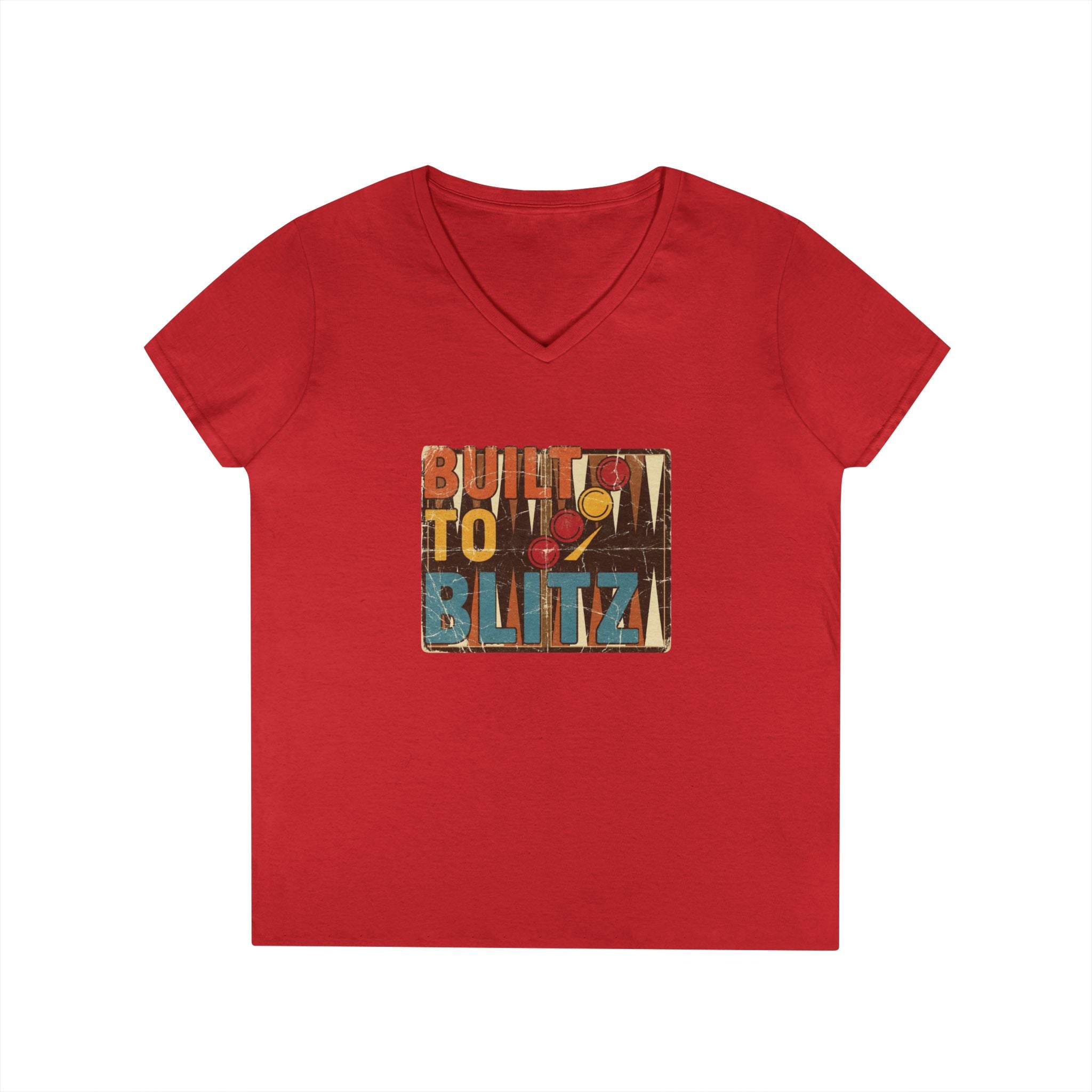 Built To Blitz Ladies' V-Neck T-Shirt